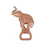 Custom Cast Zinc Alloy Bottle Jar Opener Engraved 3d Elephant Shaped oem Beer Bottle Opener