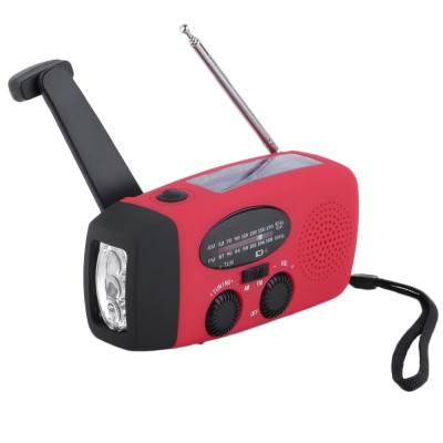 Solar power emergency light solar hand crank radio with flashlight