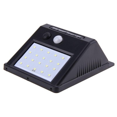 20 LED Waterproof IP65 aluminum outdoor Garden Led Wall solar panel Light with motion sensor  garden gate lamp